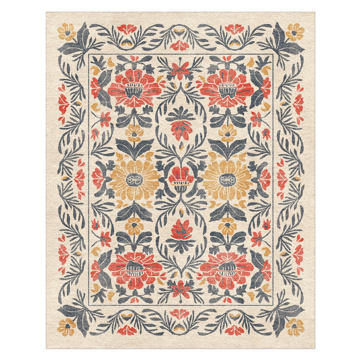 Area Rug, Corriana Navy & Red for Living Rooms, Bedrooms and Entryways, 10 Size Options, Designed for Hallways, Dining Spaces and Home Decor image 6