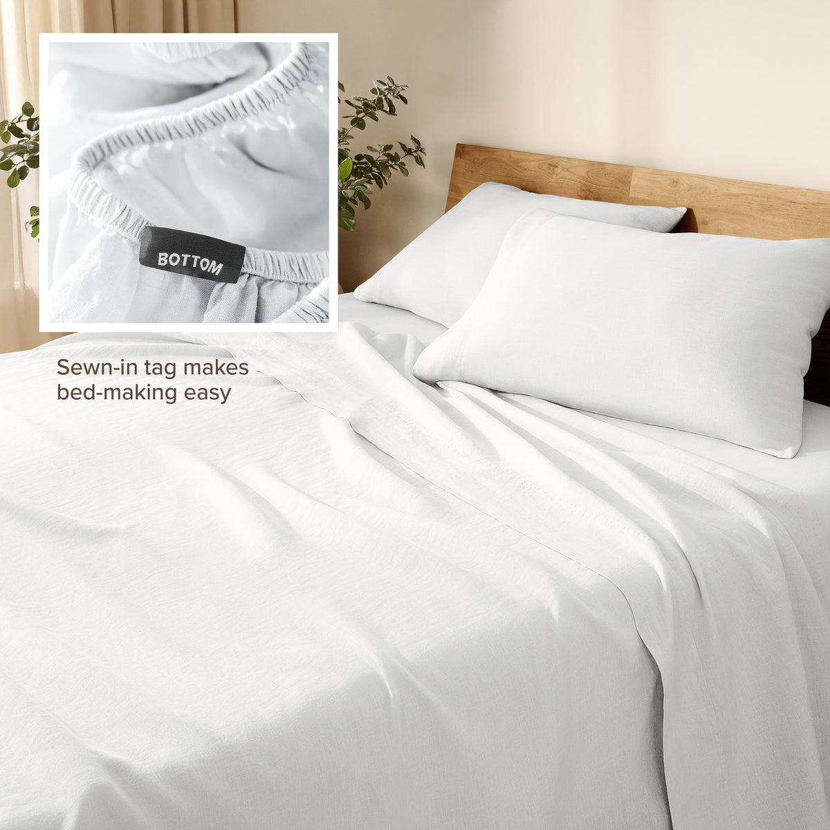 Bed Sheet Set, European Linen for Everyday Bedroom Comfort and Guest Rooms, 7 Sizes and 5 Colors image 6