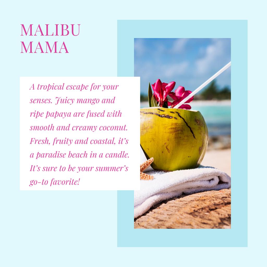 Decorative Candle, Malibu Mama LIMITED EDITION for Entryways, Mantels and Everyday Home Ambience, 3 Size Options image 6