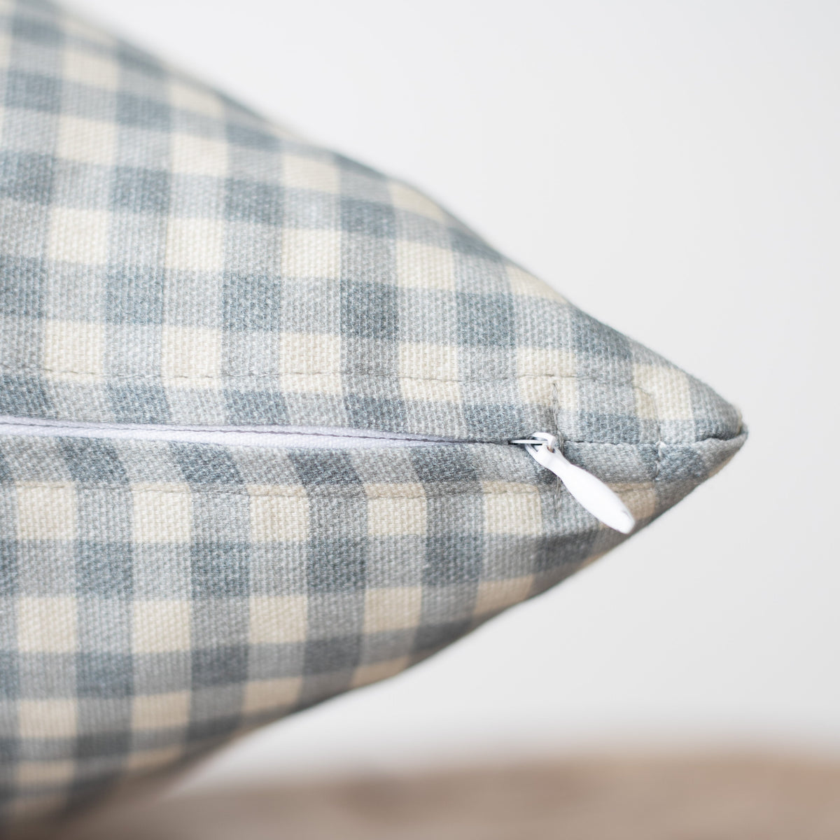 Decorative Pillow Cover Set, Dusty Blue Gingham 18" 20" 22" 26" 12x20", Machine-Washable Care for Sofas, Beds and Living Room Accents image 6