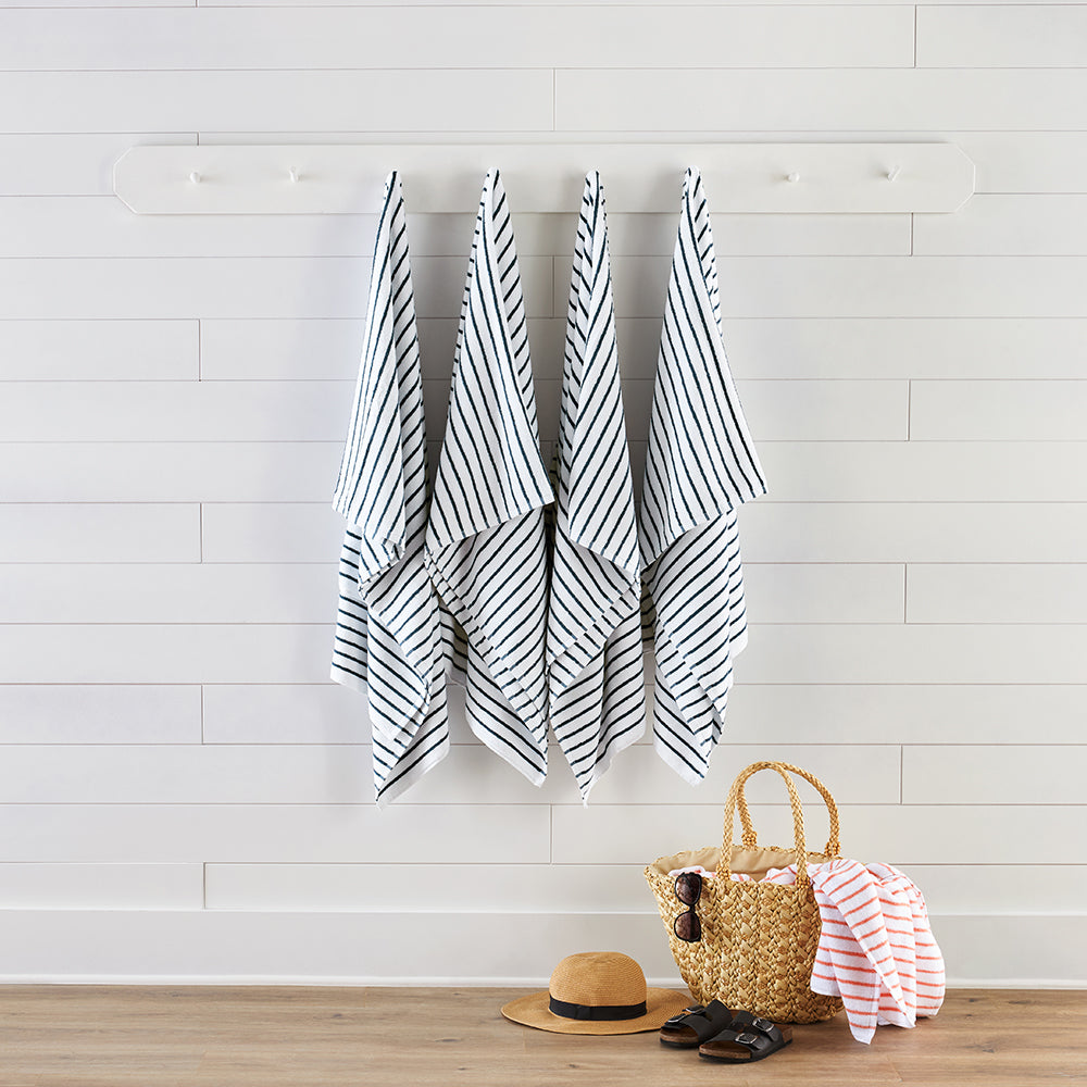 Bath Linen, 100% Cotton Cabana Towel Set (4 Pack) for Home Bathrooms and Everyday Care, 5 Color Options image 6