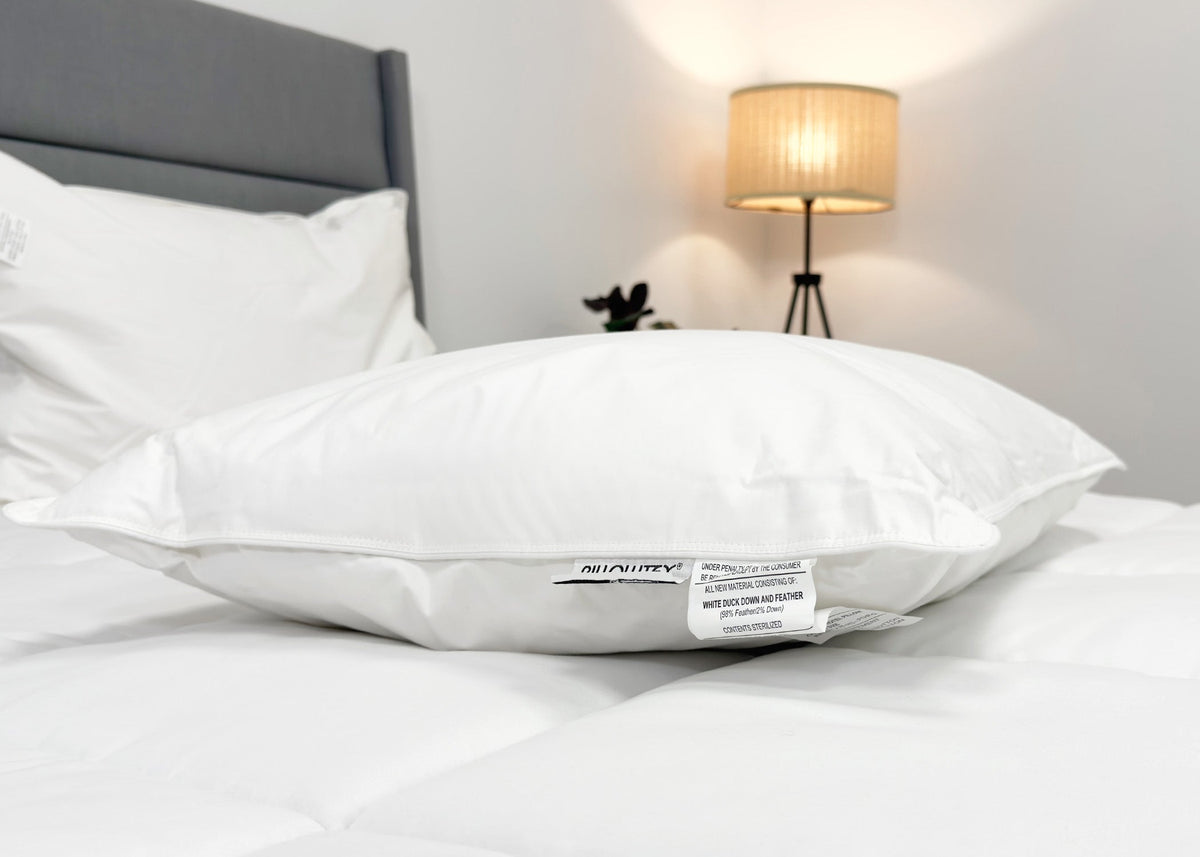 Bed Pillow, Hotel Feather and Down Set (Includes 2 ) for Everyday Sleep and Guest Room Bedding, 3 Size Options image 6