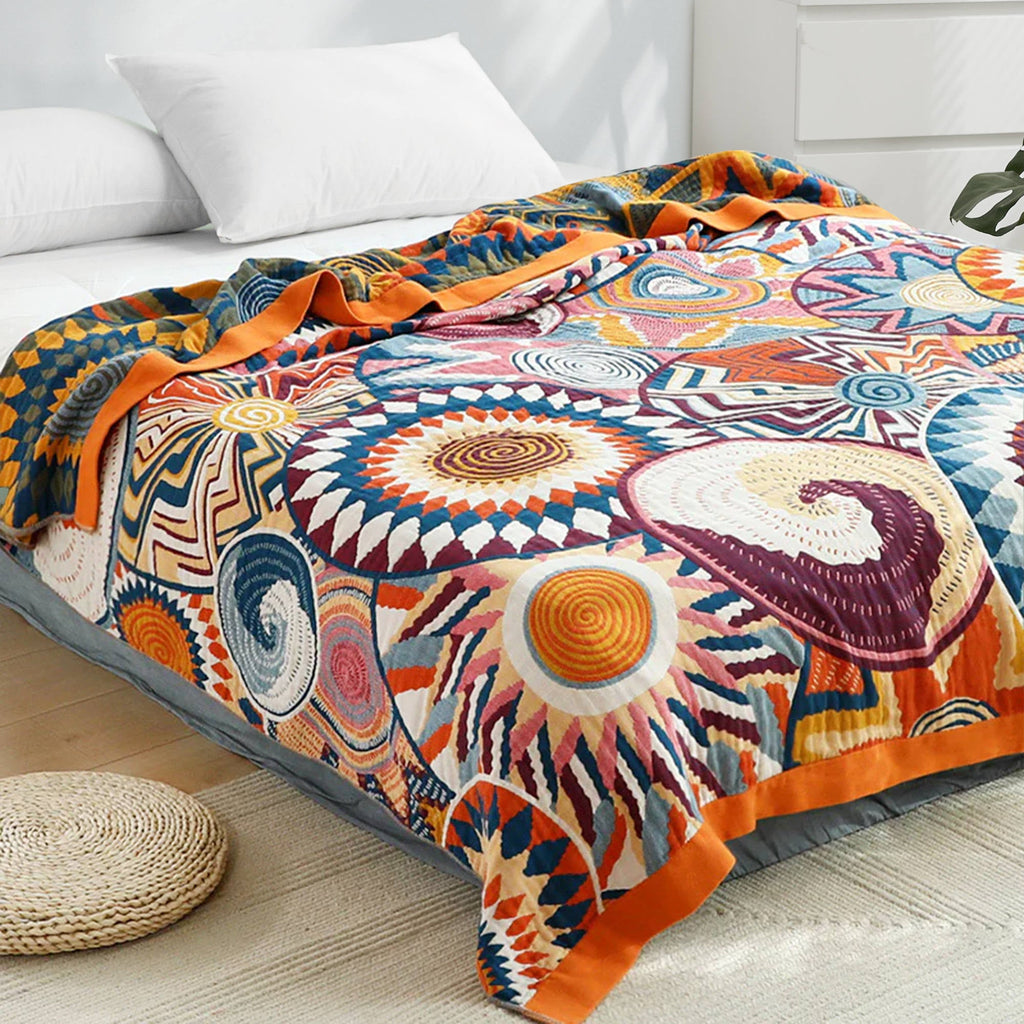 Cozy Throw Blanket, Boho Cotton, Machine-Washable Care for Living Rooms, Bedrooms and Everyday Lounging, 12 Color Options image 6