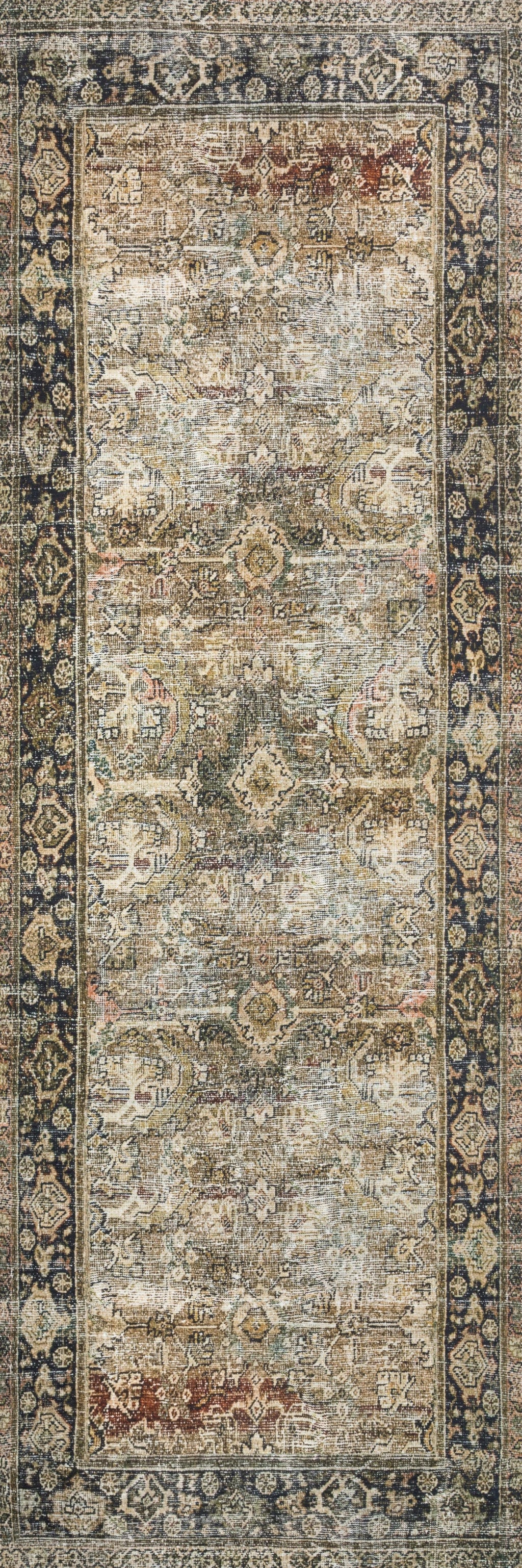 Area Rug, Layla LAY 03 Olive Charcoal for Hallways, Dining Spaces and Home Decor, 11 Size Options image 6