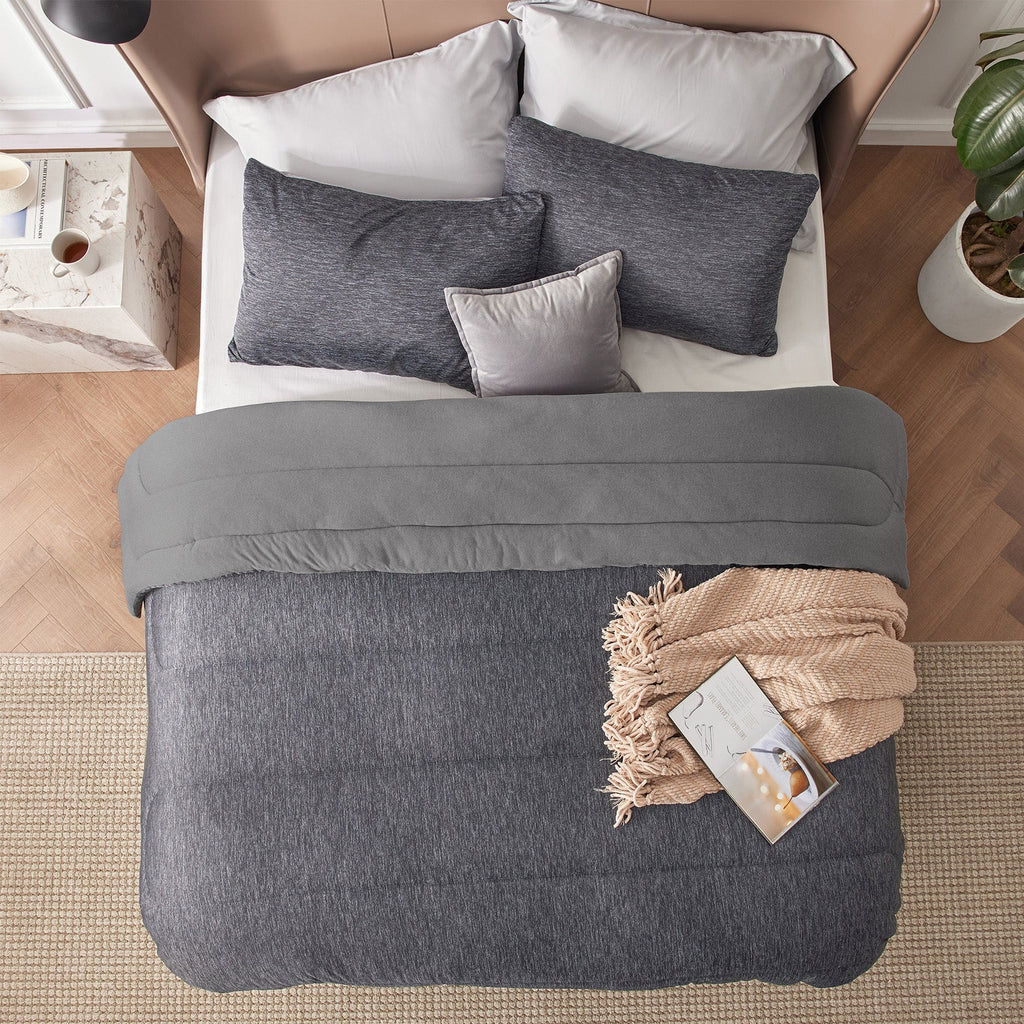 Bed Comforter, Reversible Warm and Cooling Set, Breathable Construction for Year-Round Bedroom Comfort and Restful Sleep image 6