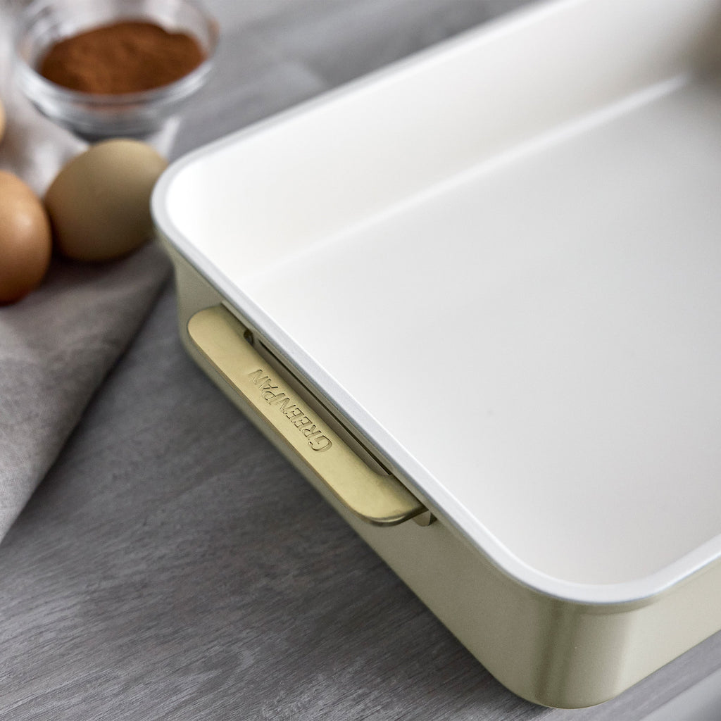 Kitchen Cookware, Reserve 13" x 9" Rectangular Pan Cream for Everyday Meals and Home Cooking image 6