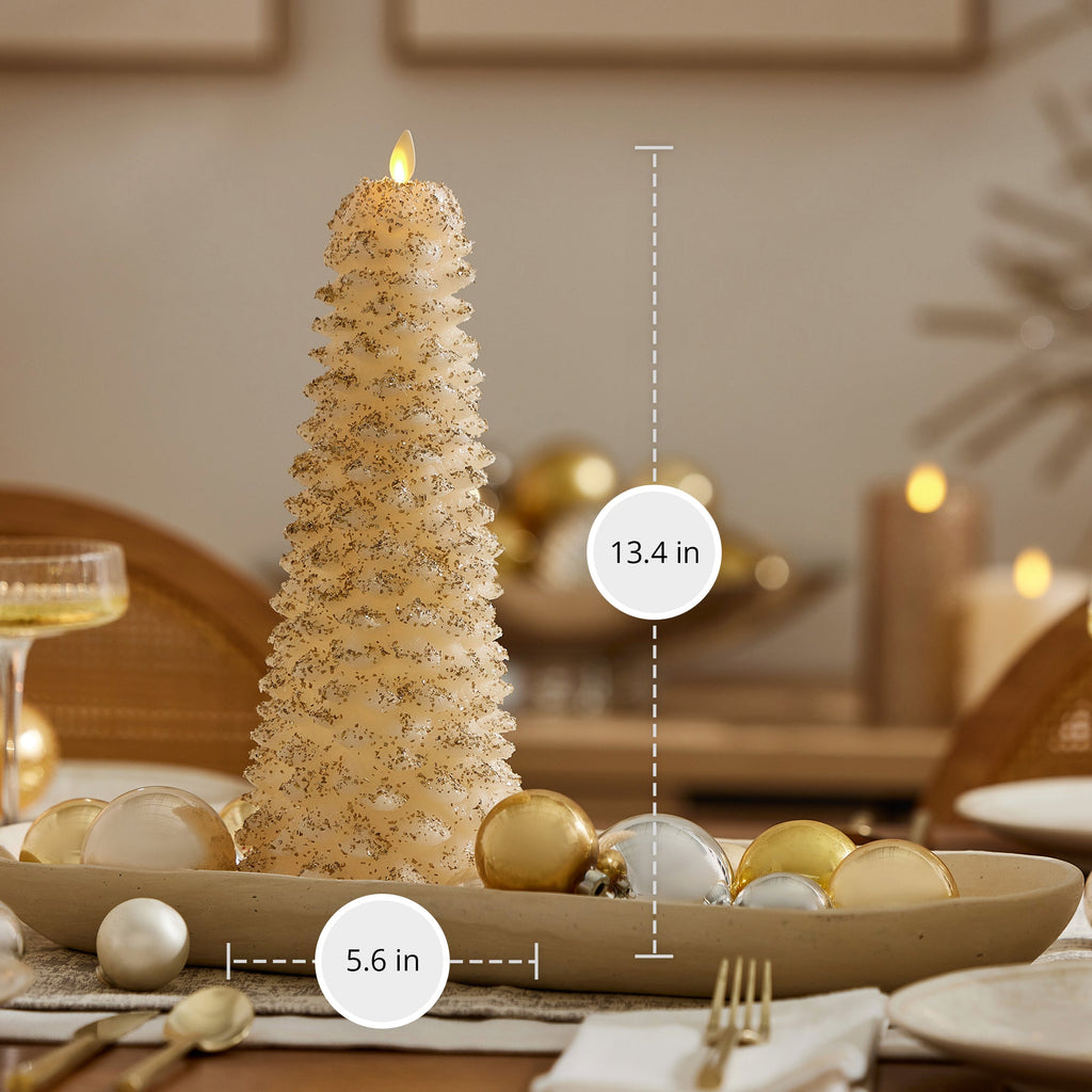 Flameless Candle, White Swan North Tree for Bedrooms, Living Rooms and Everyday Candlelight Ambience, 2 Size Options image 6