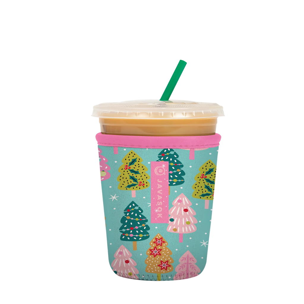 Reusable Cup Sleeve, Winter Magic, Lightweight Design, Neoprene Construction for Iced Coffee, Cold Drinks and Condensation Control image 6