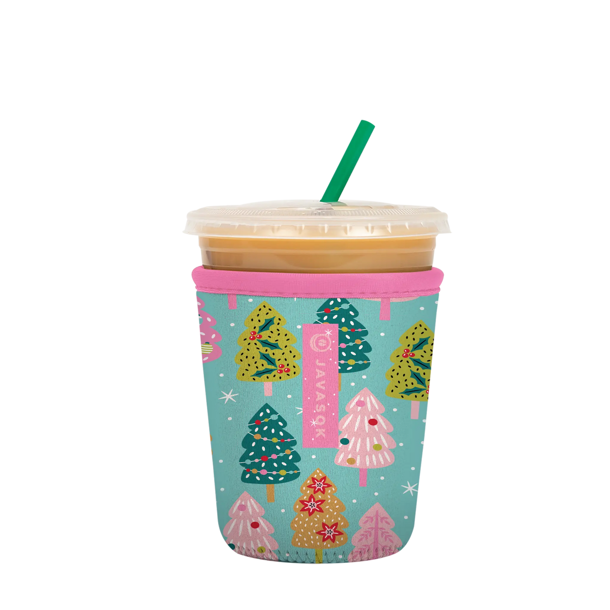 Reusable Cup Sleeve, Winter Magic, Lightweight Design, Neoprene Construction for Iced Coffee, Cold Drinks and Condensation Control image 6