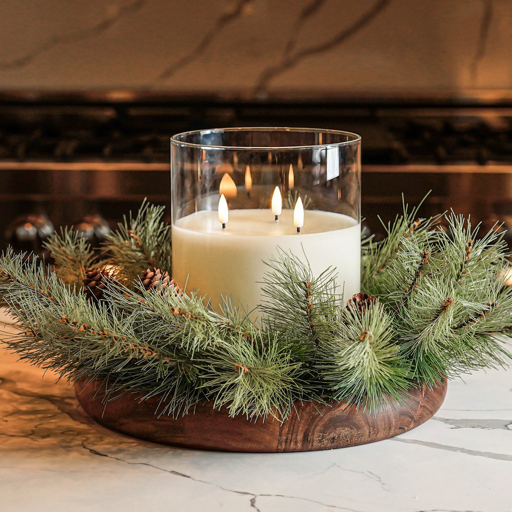 Decorative Candle, Flameless Triple Wick Glass for Entryways, Mantels and Everyday Home Ambience image 7