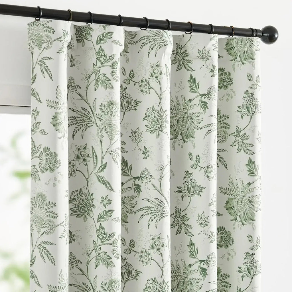 Window Curtain, Botanical Vine Brushstroke Curtains (2 Panels) for Bedrooms, Living Rooms and Home Privacy, 8 Sizes and 5 Colors image 7