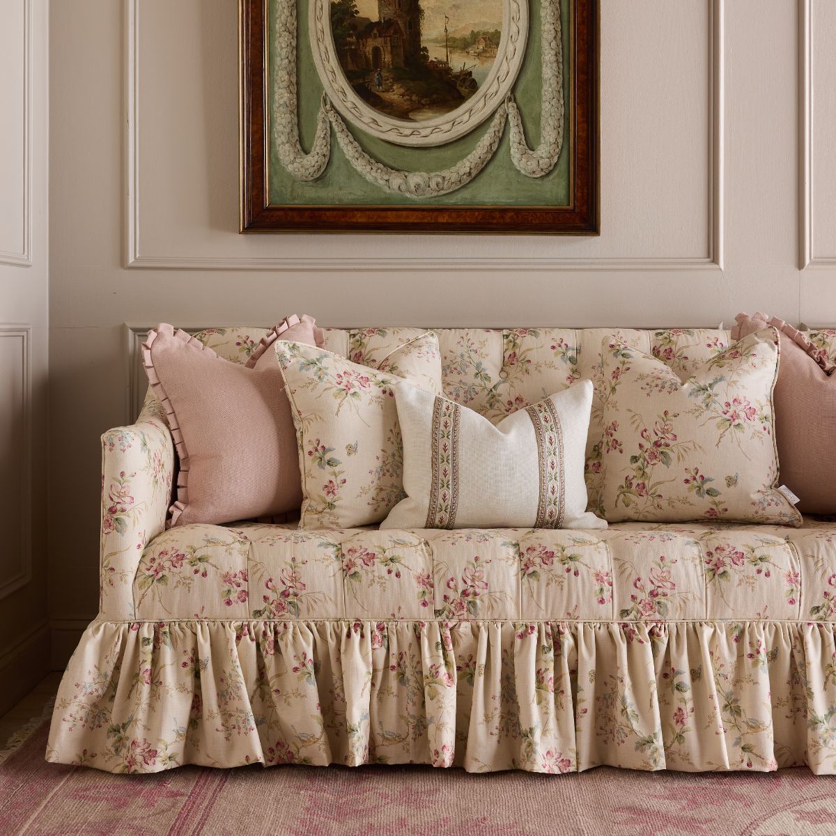 Decorative Pillow Cover Set, Beth Box Pleat in Peach for Sofas, Beds and Living Room Accents, 2 Size Options image 7