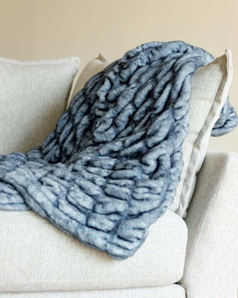 Cozy Throw Blanket, Hugs Sapphire for Sofas, Beds and Relaxing at Home, 5 Size Options, Designed for Everyday Home Use image 7