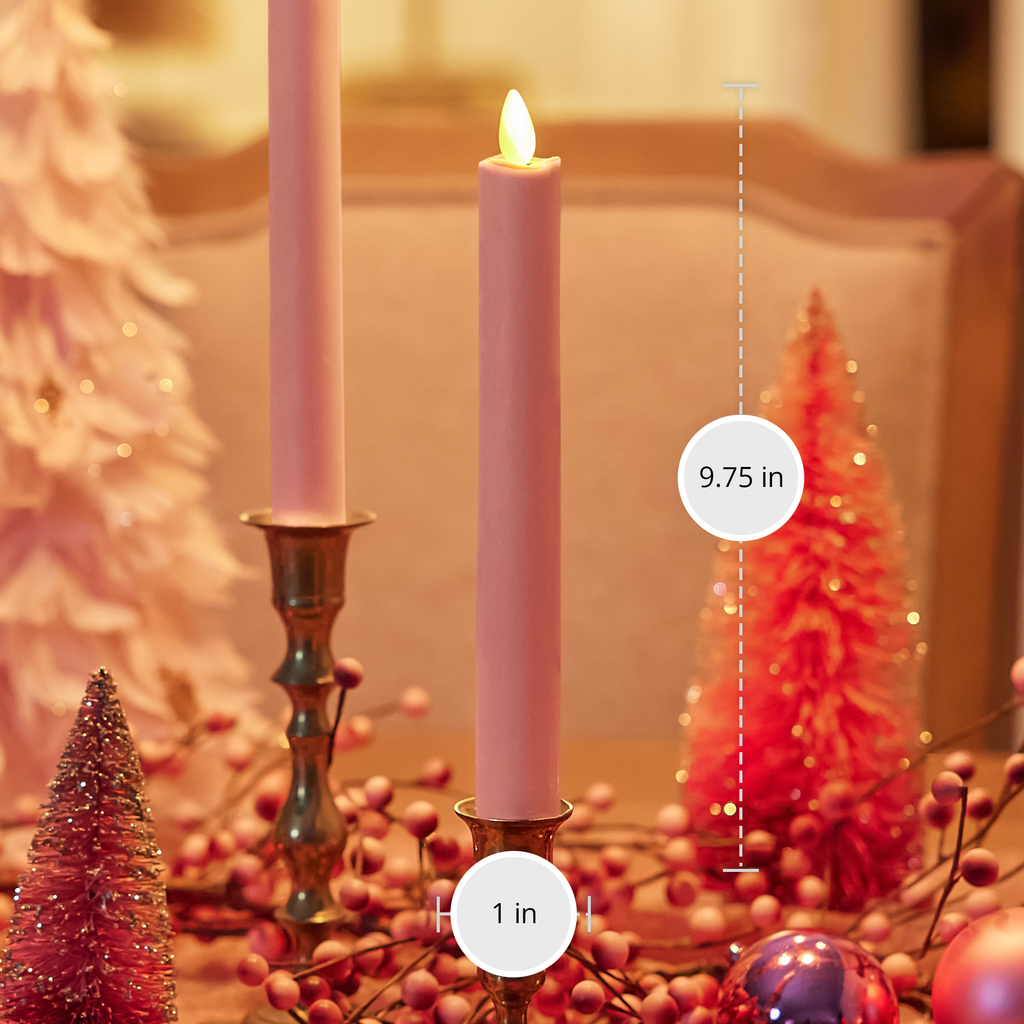 Flameless Candle, Rose Tan Tapers Set of 2 for Mantels, Entryways and Holiday Displays, Designed for Everyday Home Use image 7