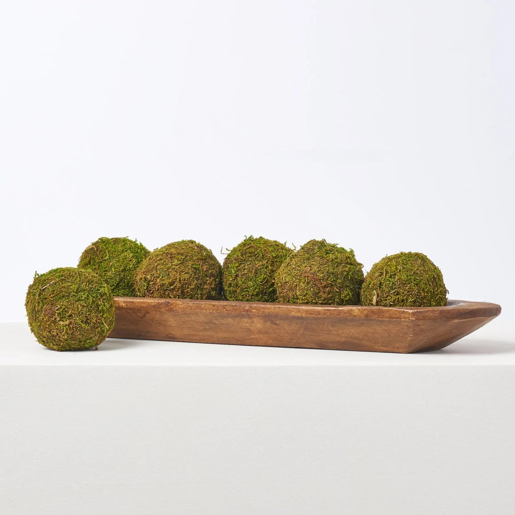 Dinnerware, Natural Green Faux Moss Ball Decorative Bowl, Lightweight Design for Everyday Meals and Table Settings, 3 Size Options image 7