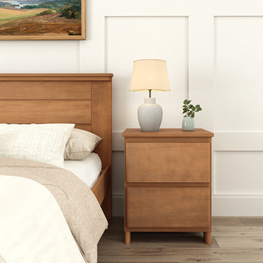 Nightstand, Rustic 2 Drawer for Bedside Storage, Bedroom Organization and Guest Rooms, 4 Color Options image 7