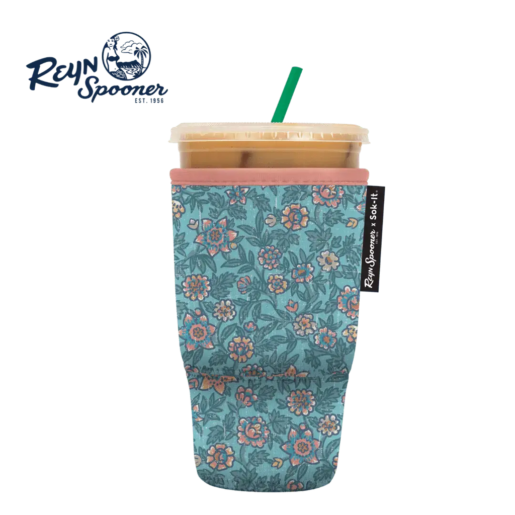 Reusable Cup Sleeve, Wild Flowers, Neoprene Construction for Iced Coffee, Cold Drinks and Condensation Control image 7