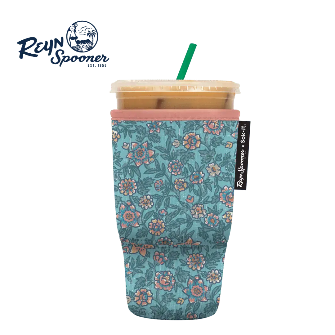 Reusable Cup Sleeve, Wild Flowers, Neoprene Construction for Iced Coffee, Cold Drinks and Condensation Control image 7