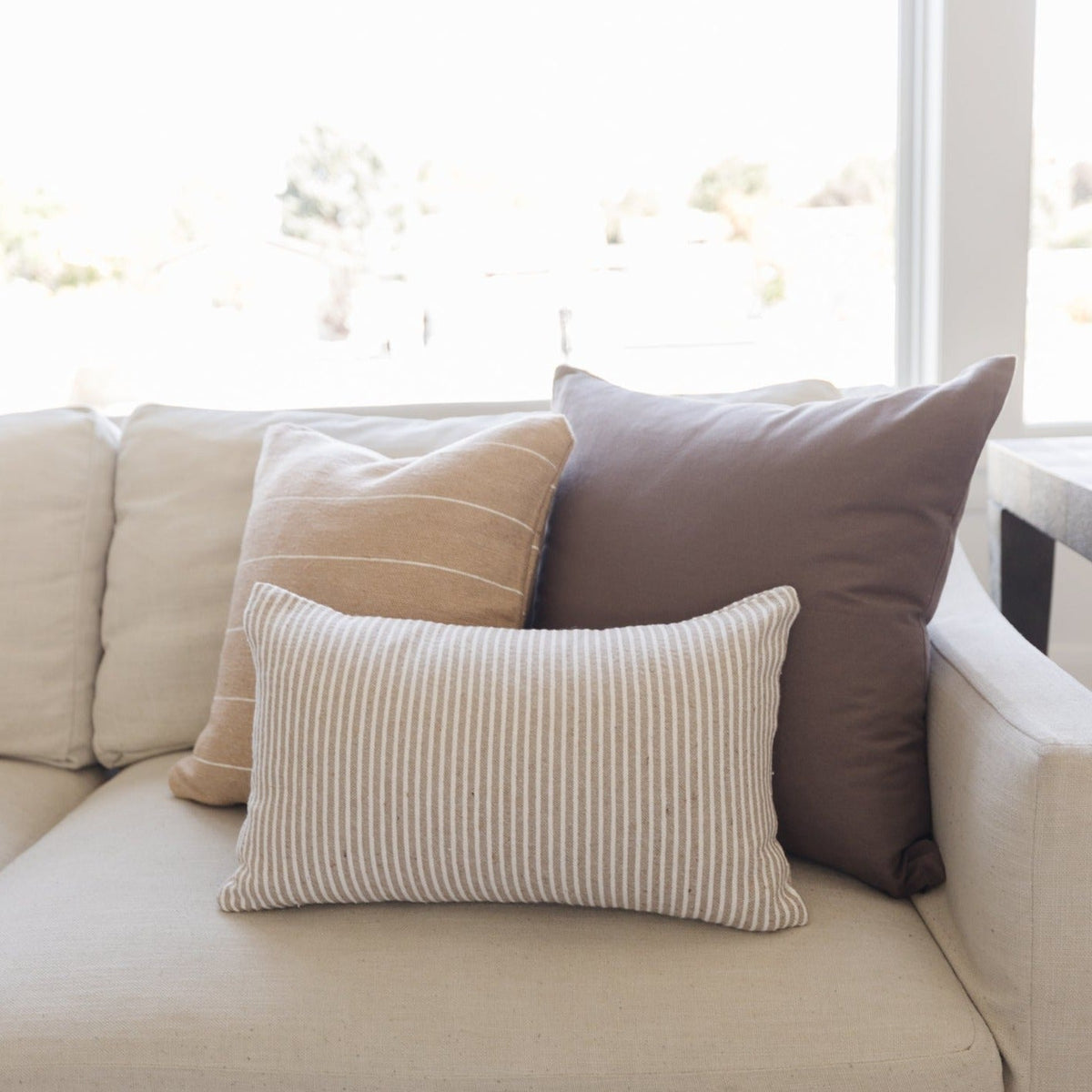 Decorative Pillow Cover Set, Mocha Basics 18" 22" 26" 12x20", Machine-Washable Care for Bedroom Styling and Living Room Decor image 7
