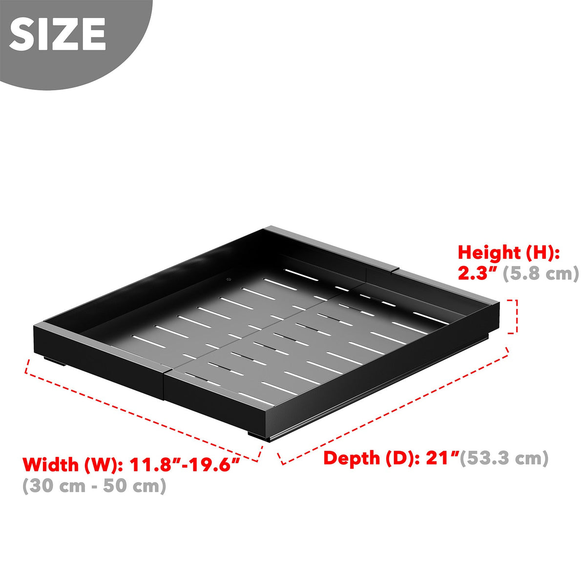 Home Storage Organizer, Adjustable No Drill Adhesive Pull Out Cabinet for Closets, Shelves and Everyday Organization image 7