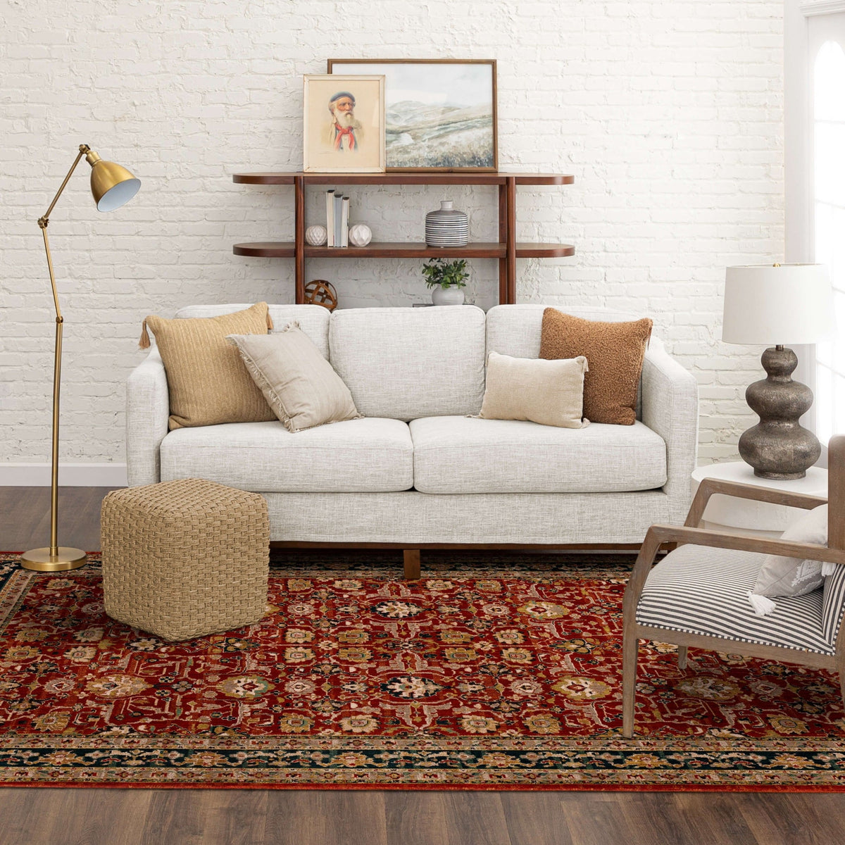 Area Rug, Spice Market Keralam Garnet for Living Rooms, Bedrooms and Entryways, 7 Size Options image 7