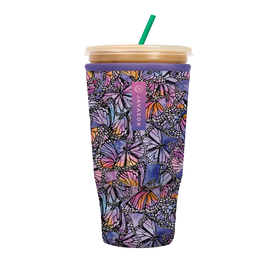 Reusable Cup Sleeve, Butterfly Galaxy, Lightweight Design, Neoprene Construction for Coffee Cups, Daily Commutes and Dry Hands image 7