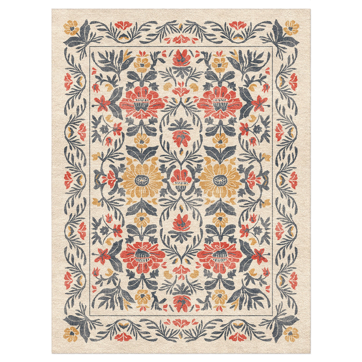 Area Rug, Corriana Navy & Red for Living Rooms, Bedrooms and Entryways, 10 Size Options, Designed for Hallways, Dining Spaces and Home Decor image 7