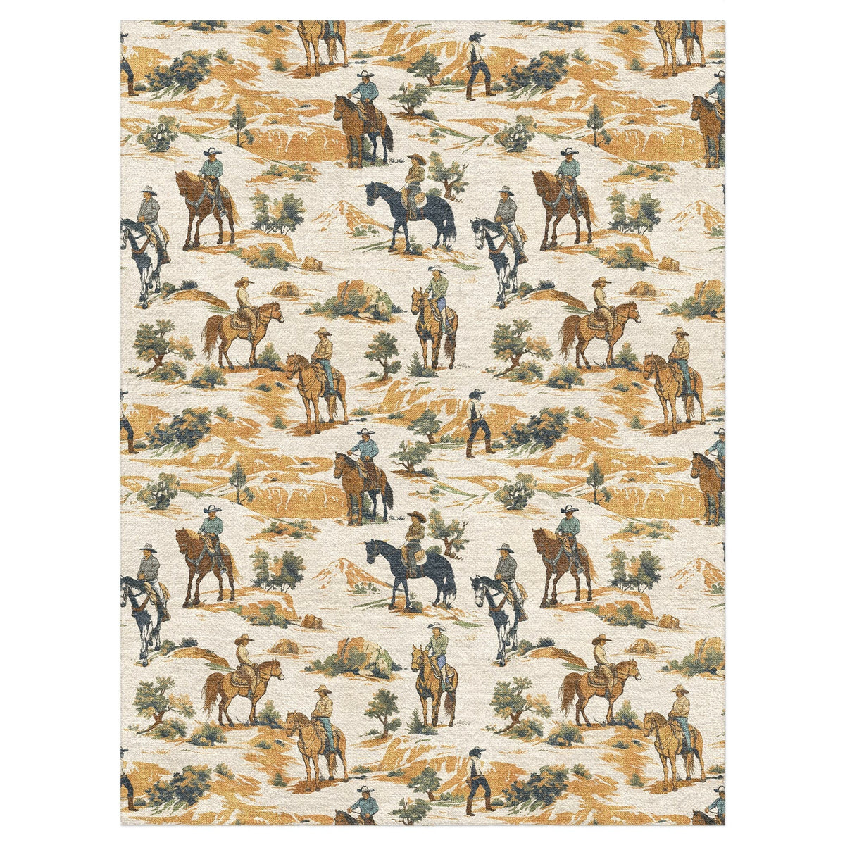 Area Rug, Desert Cowboys Doormat for Living Rooms, Bedrooms and Entryways, 10 Size Options image 7