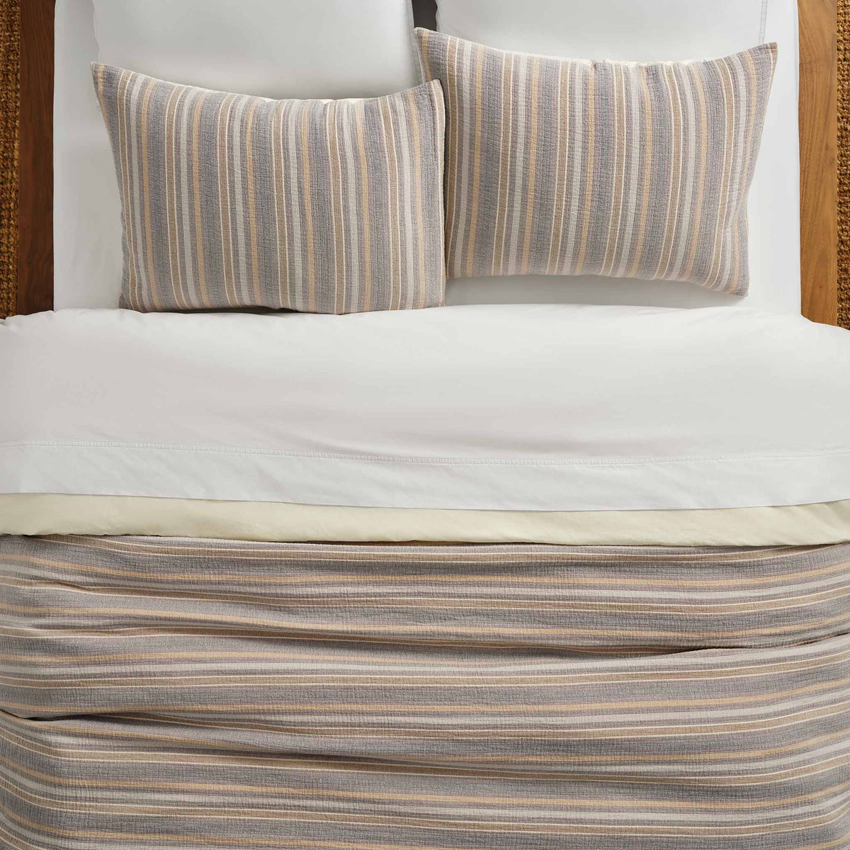 Duvet Cover, Sunwashed Stripe for Everyday Bedding, Guest Bedrooms and Comforter Protection, 2 Size Options image 7