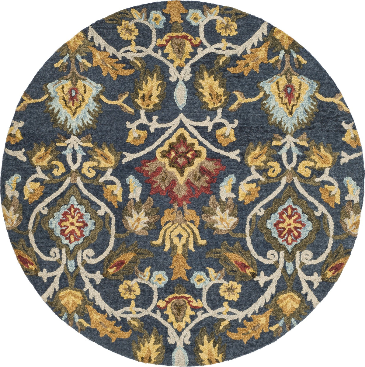 Area Rug, Blossom 402 Navy Multi for Living Rooms, Bedrooms and Entryways, 16 Size Options image 7