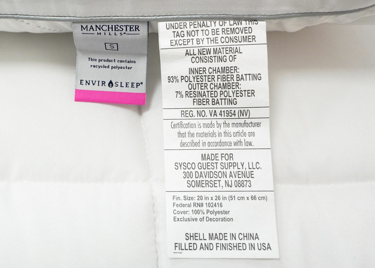 Bed Pillow, Envirosleep Diamond Support Gel Fiber Fill, Breathable Construction for Sleeping, Reading and Bedroom Comfort, 3 Size Options image 7