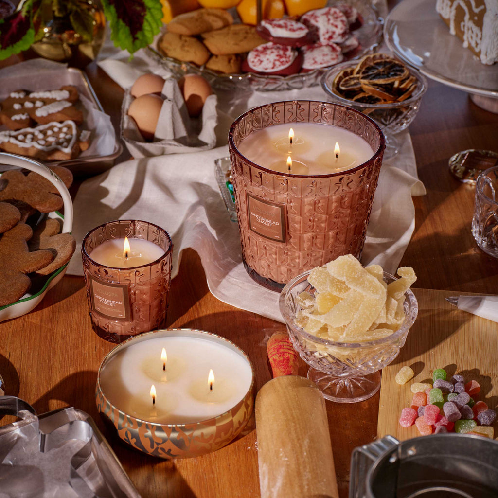 Decorative Candle, Gingerbread Chalet Classic Luxe for Entryways, Mantels and Everyday Home Ambience image 7