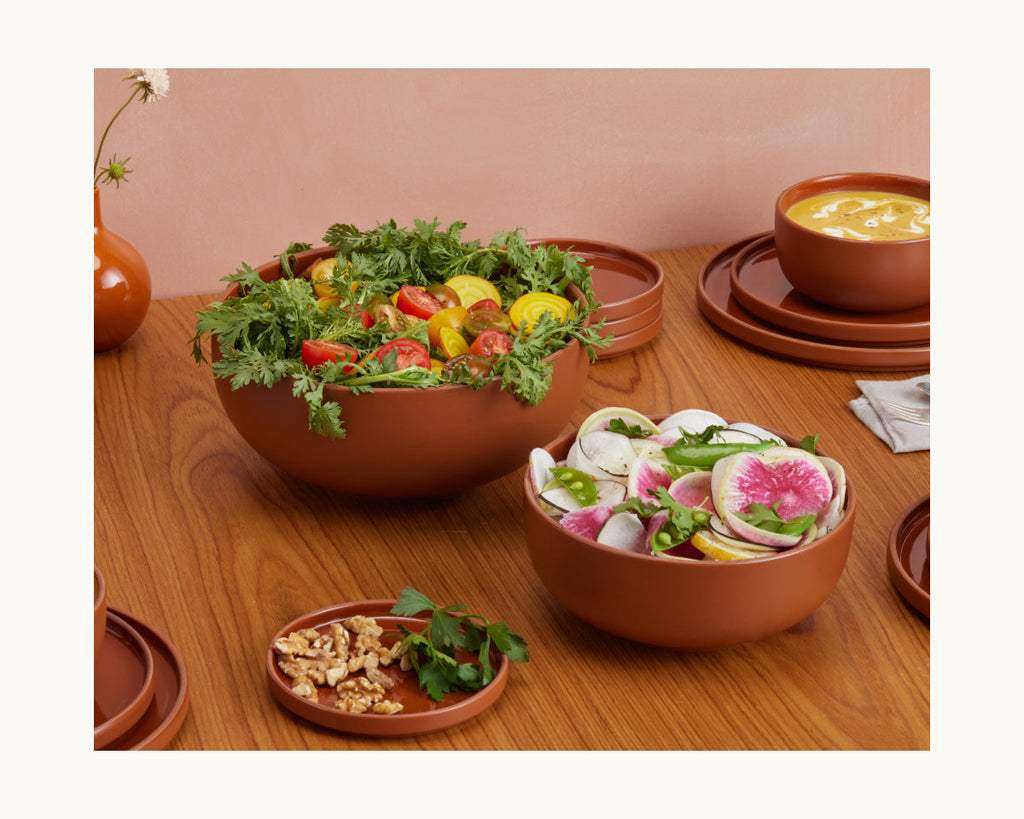 Dinnerware, Serving Bowls, Ceramic Construction for Everyday Meals and Table Settings, 5 Color Options image 7