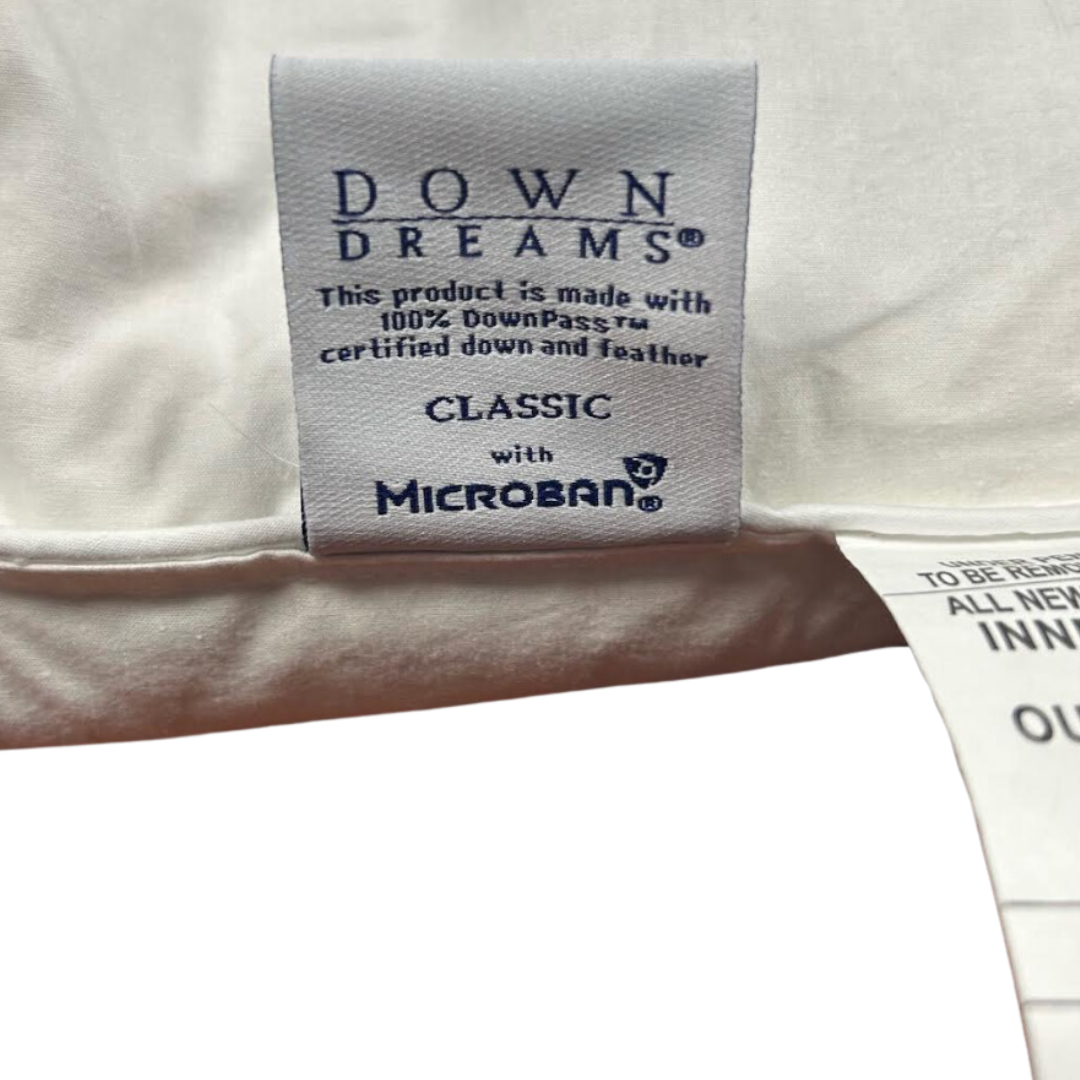 Bed Pillow, Down Dreams Classic Soft & Firm Combo Pack, Machine-Washable Care for Sleeping, Reading and Bedroom Comfort, 4 Size Options image 7
