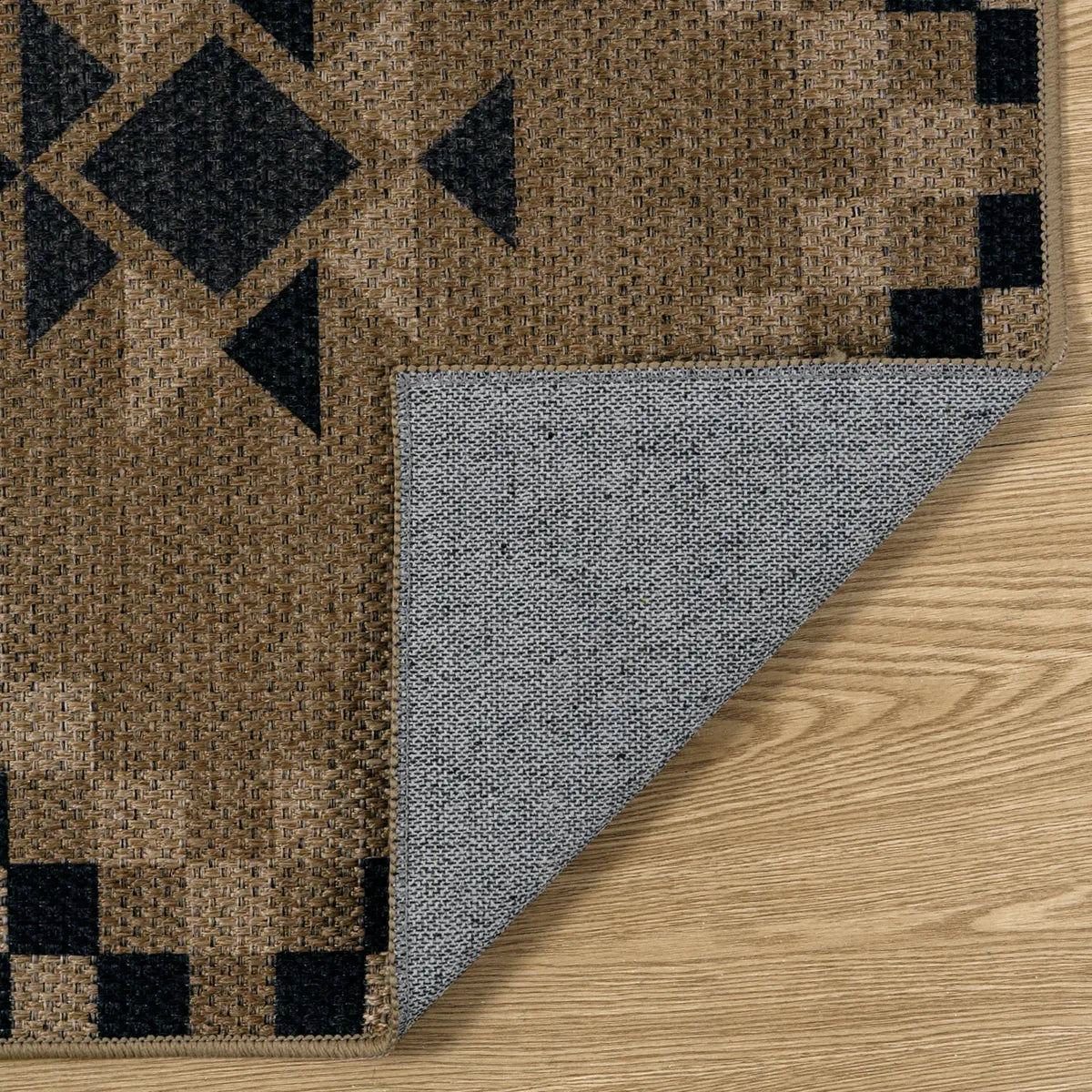 Area Rug, Lunette Washable Tribal Soft Easy Jute Black, Stain-Resistant Finish for Living Rooms, Bedrooms and Entryways, 3 Size Options image 7