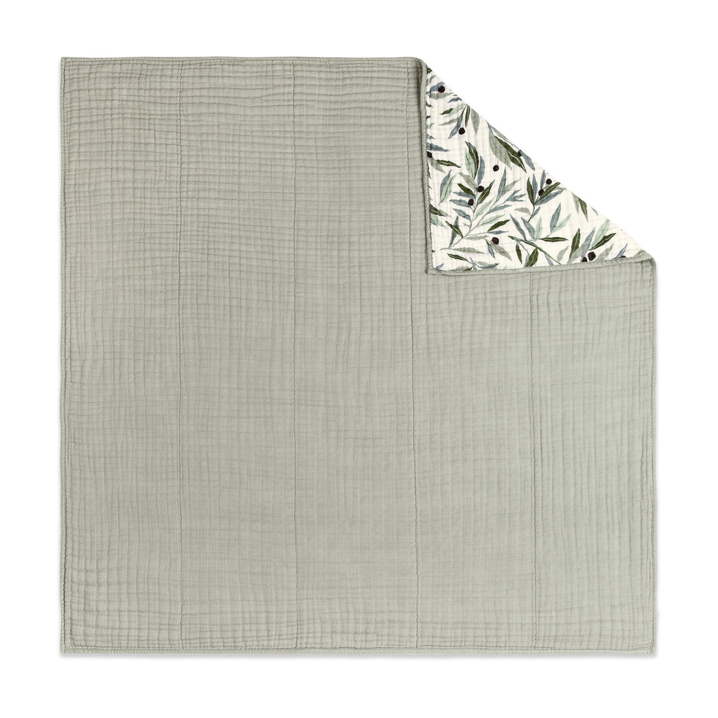 Bed Quilt, in 3 Layer GOTS Certified Organic Muslin, Breathable Construction for Guest Beds and Layered Bedroom Styling, 5 Color Options image 7