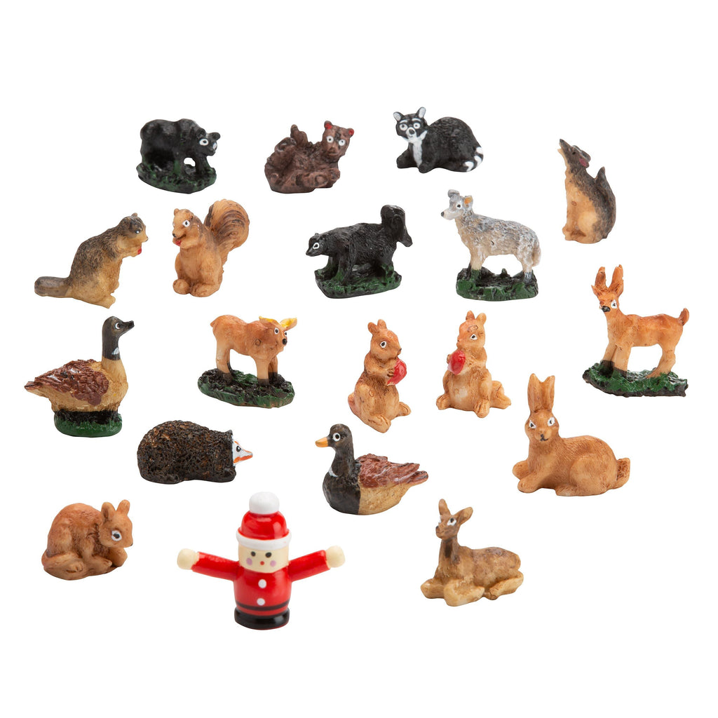 Seasonal Home Decor, Christmas Advent Cabin with Woodland Animals for Mantels, Tables and Seasonal Decorating image 7