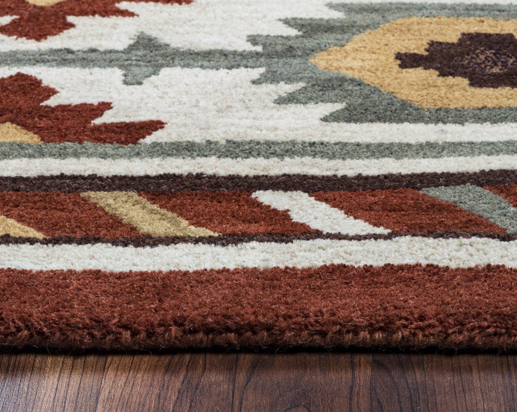 Area Rug, Southwest SU1822 Rust for Living Rooms, Bedrooms and Entryways, 10 Size Options, Designed for Everyday Home Use image 7