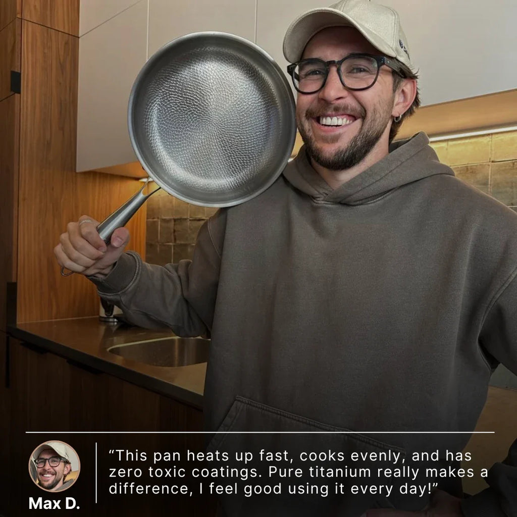 Kitchen Cookware, Titanium Hammered Pan Pro Standard for Everyday Meals and Home Cooking, Designed for Stovetop Cooking and Daily Meal Prep image 7