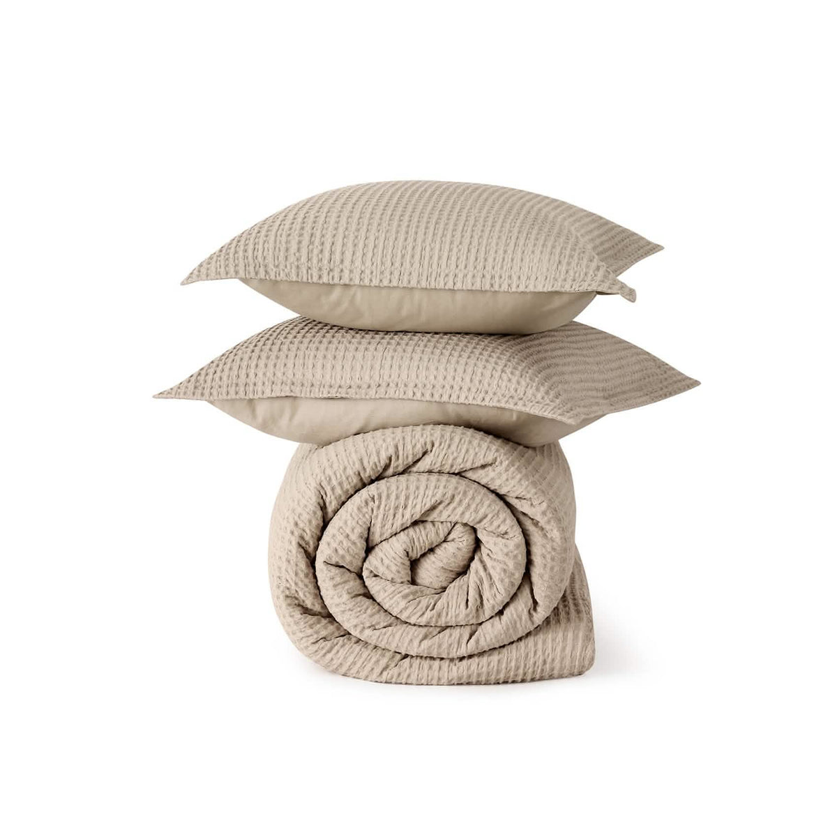 Bed Comforter, Cotton Waffle Weave Set, Breathable Construction for Everyday Bedding and Comfortable Sleep, 5 Sizes and 12 Colors image 7