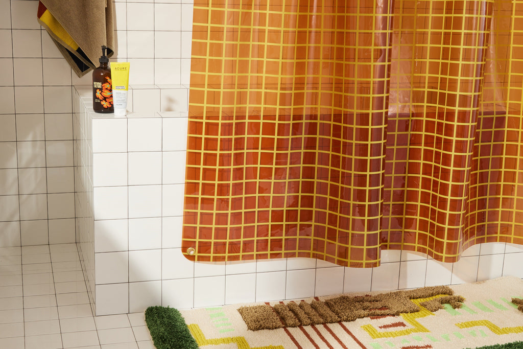 Shower Curtain, 2x2 in Honey, EVA with 30% Recycled Content, 12 Gauge Material for Bathroom Showers, Privacy Screening and Everyday Decor image 7