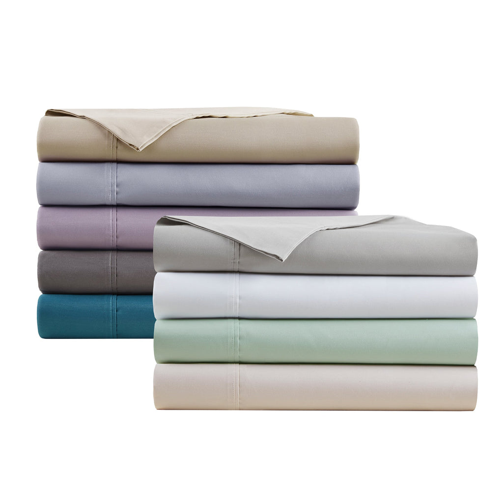 Bed Sheet Set, 600 Thread Count Cooling Cotton Blend 4 Piece, Machine-Washable Care for Everyday Bedroom Comfort and Guest Rooms image 7