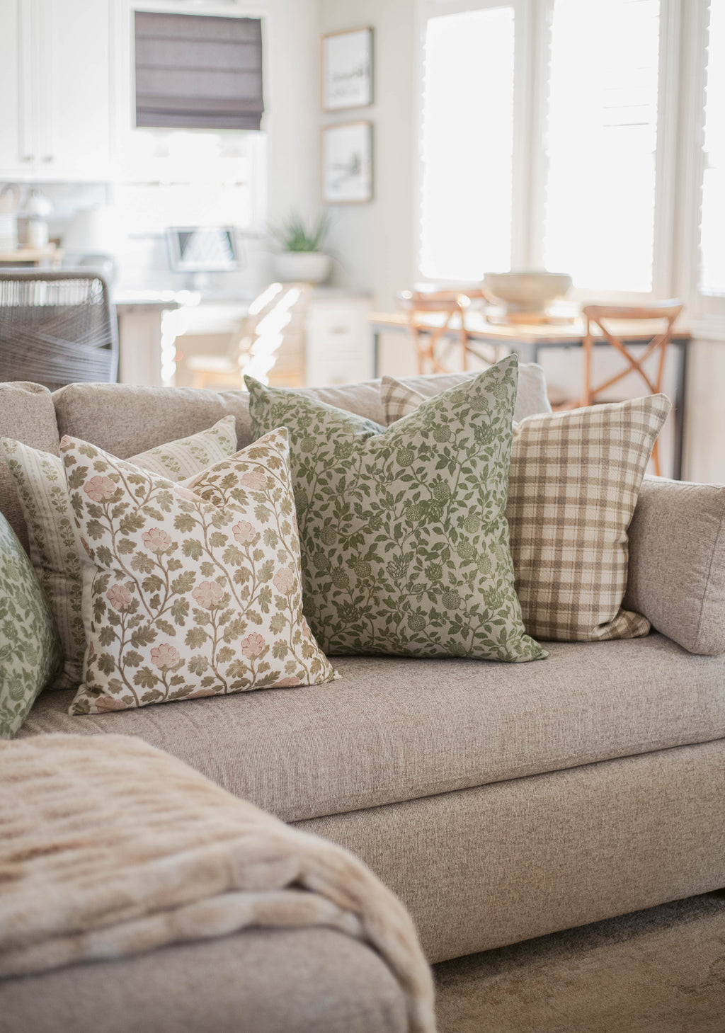 Decorative Pillow Cover Set, House Becomes Home 5 Pack 18" 22" 12x20", Machine-Washable Care for Bedroom Styling and Living Room Decor image 7