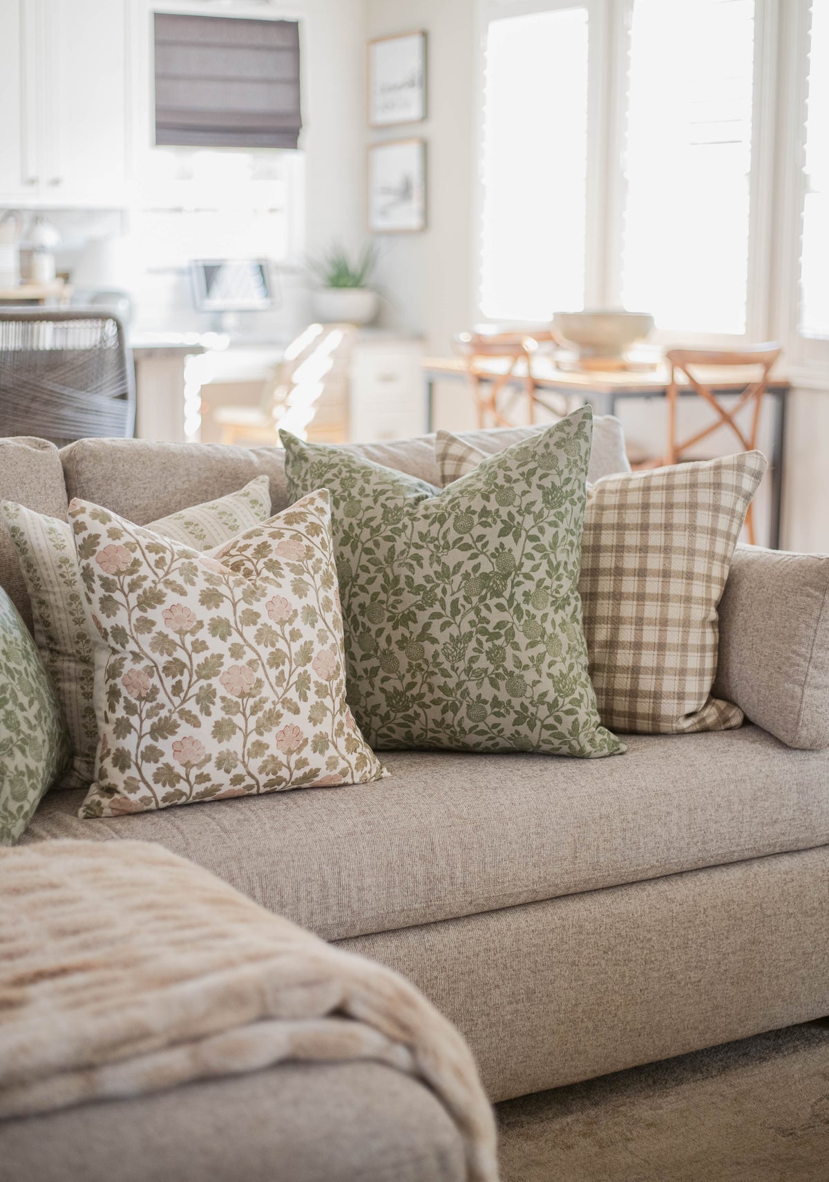 Decorative Pillow Cover Set, House Becomes Home 5 Pack 18" 22" 12x20", Machine-Washable Care for Bedroom Styling and Living Room Decor image 7