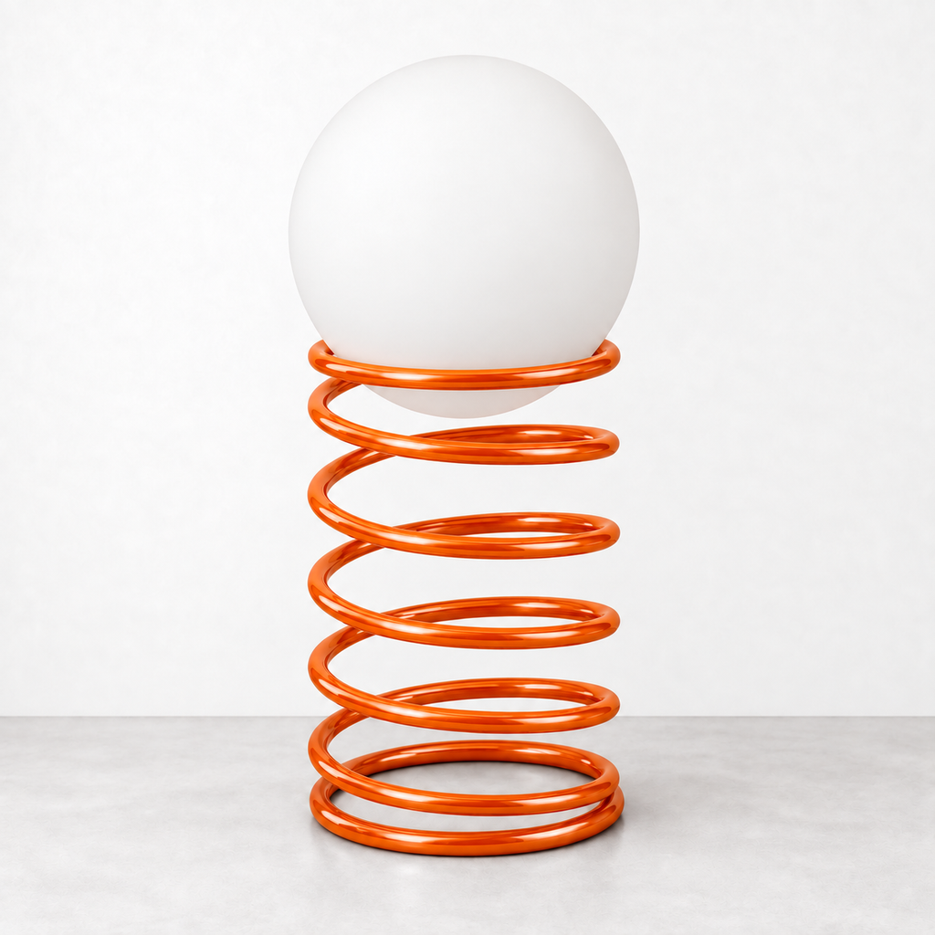 Portable Table Lamp, Spiral Spring for Desks, Side Tables and Warm Room Lighting, 2 Color Options image 7