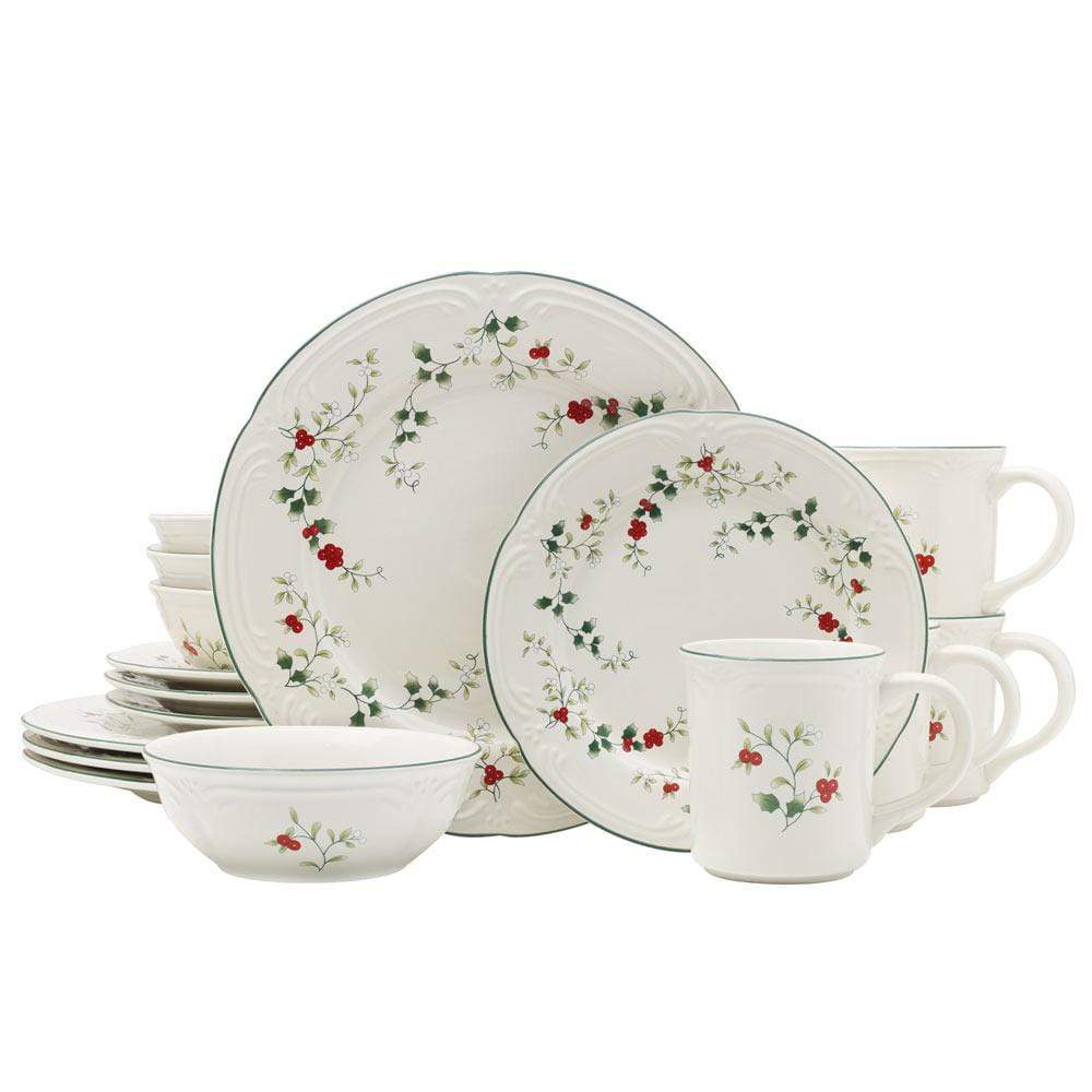 Dinnerware, Winterberry 16 Piece Set, Service for 4, Dishwasher-Safe Care for Family Dining, Serving and Entertaining image 7