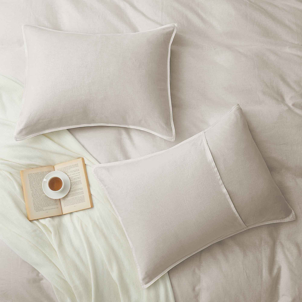 Duvet Cover Set, Linen Cotton Blend, Breathable Construction, Machine-Washable Care for Bedroom Bedding Refresh and Everyday Comfort image 7