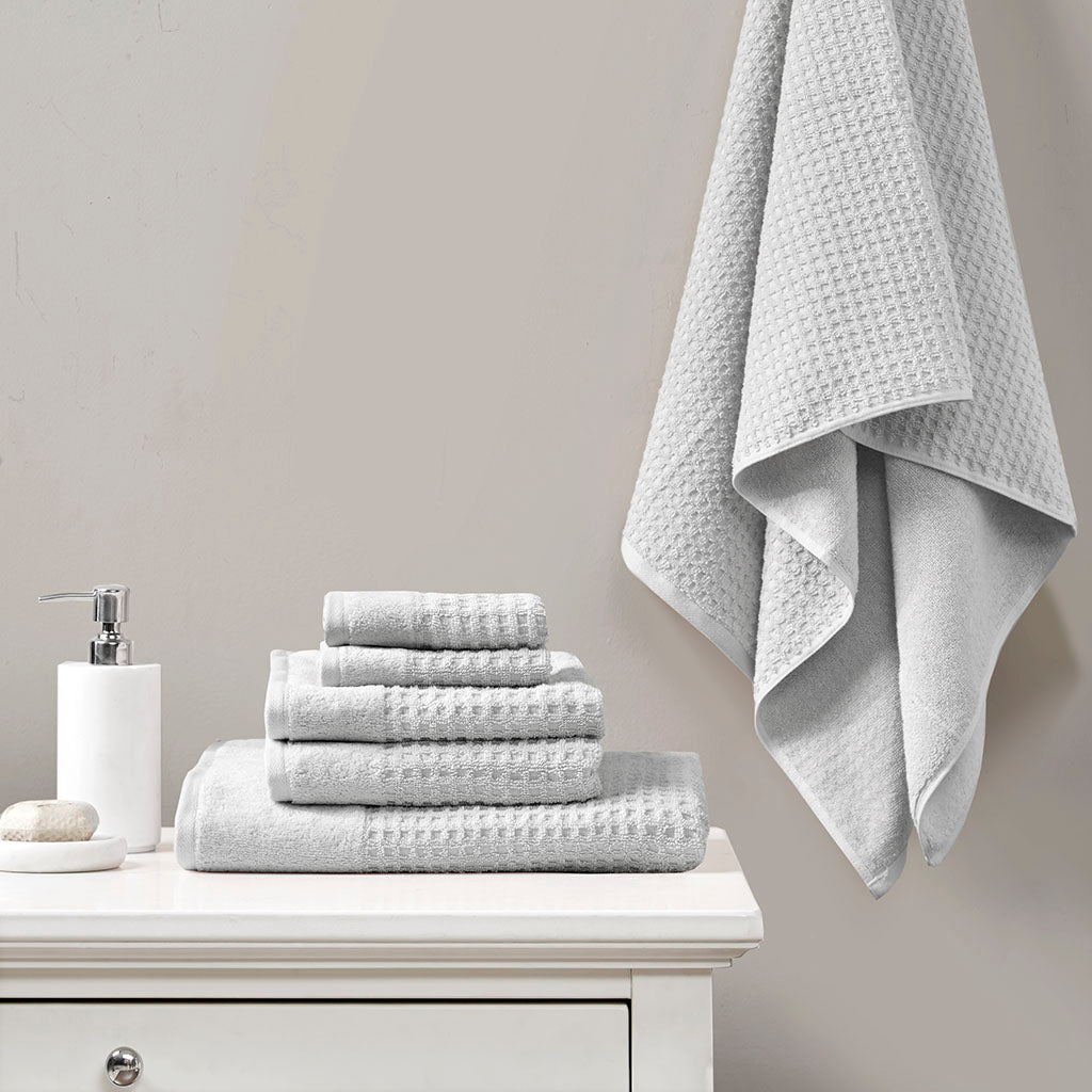 Bath Linen, Spa Waffle Cotton Waffle Jacquard, Lightweight Design, Machine-Washable Care for Home Bathrooms and Everyday Care image 7