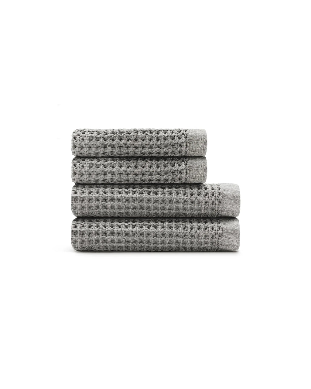 Bath Towel Set, Supima Waffle 4pc Bundle for Home Bathrooms and Everyday Care, 13 Color Options image 7