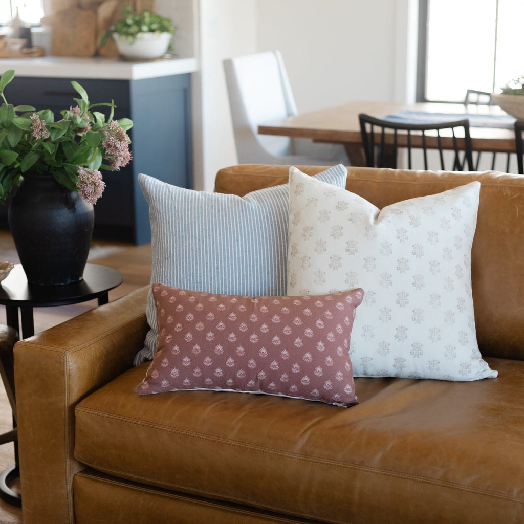 Decorative Pillow Cover Set, June in Blue 18" 22" for Sofas, Beds and Living Room Accents, 2 Size Options image 7